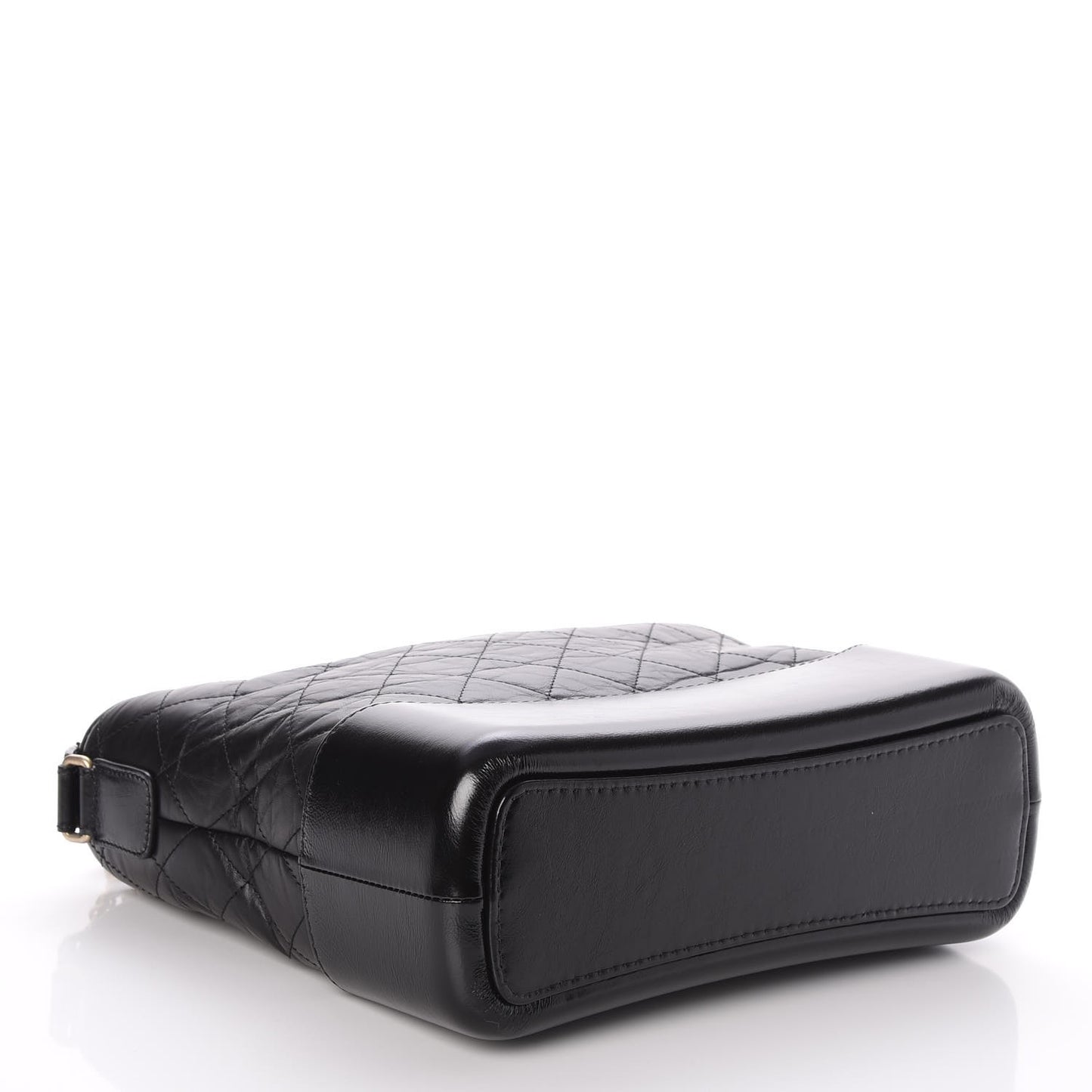 Aged Calfskin Quilted Medium Gabrielle Hobo Black