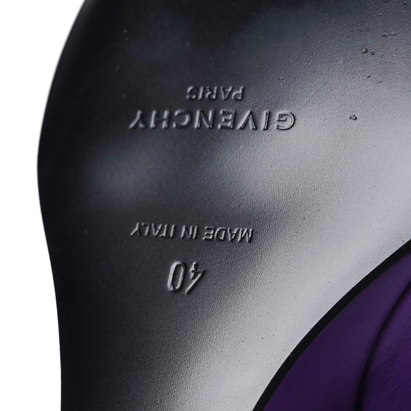Calfskin Shark Lock Ankle Boots 40 Ultraviolet