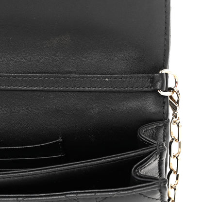 Christian Dior Lambskin Lady Dior Top Handle Clutch Black 12 of 15