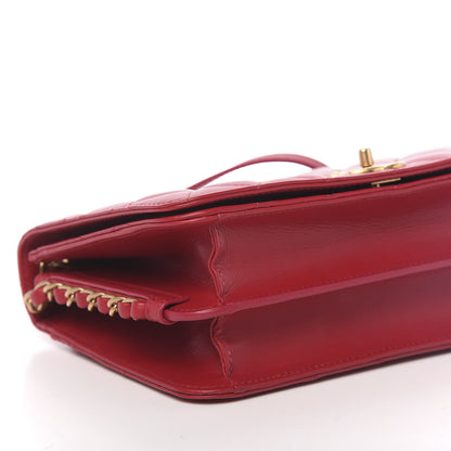 Chanel Calfskin Quilted Single Flap Bag Red 8 of 10