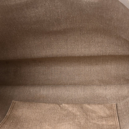 Saint Laurent Linen Calfskin Rive Gauche Tote Greggio Natural 5 of 9