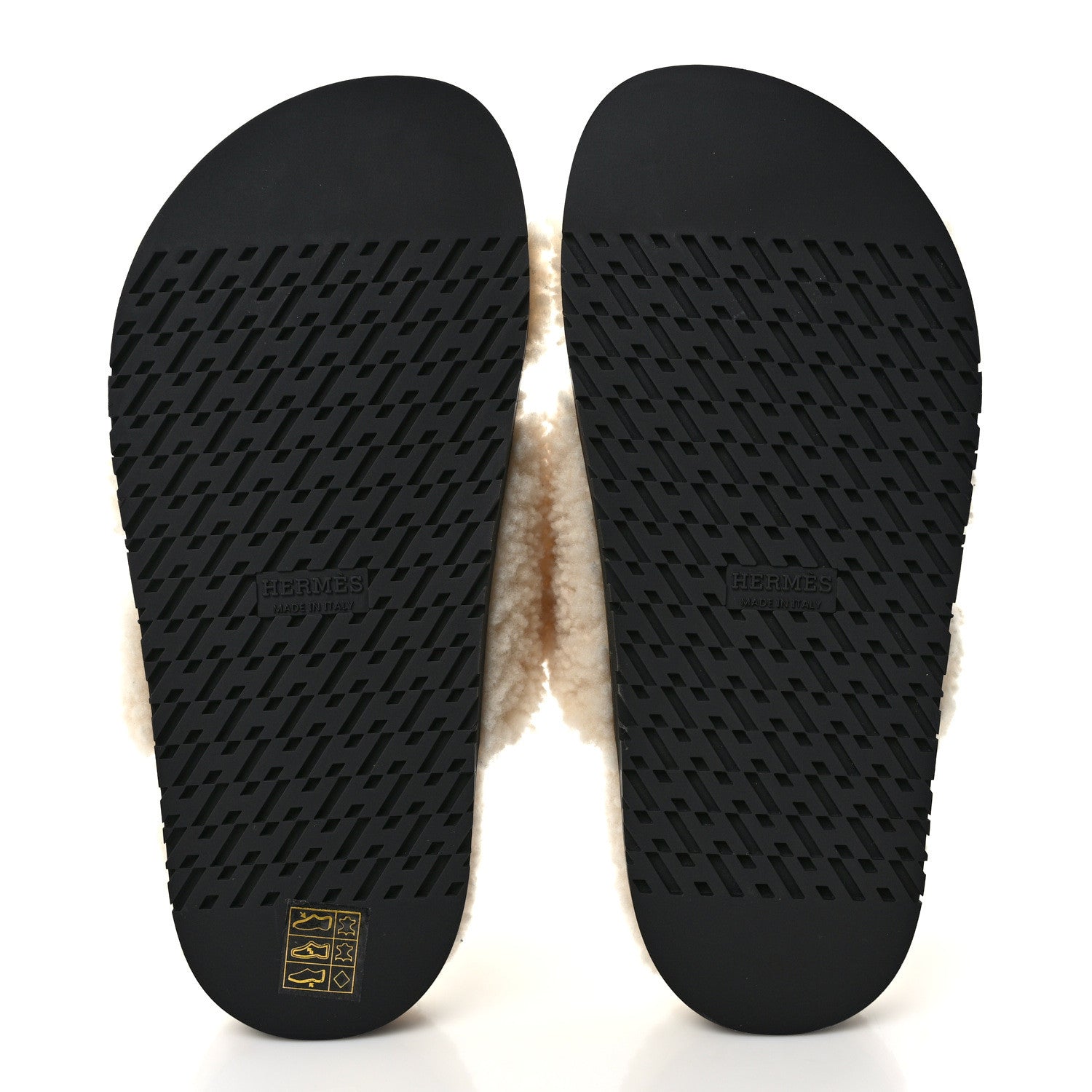 Hermes Woolskin Womens Chypre Sandals 35 Ecru 5 of 8