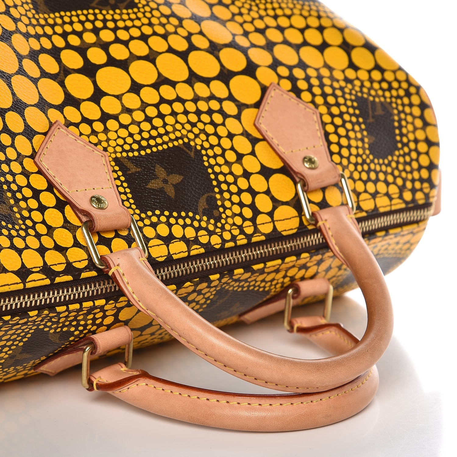 Louis Vuitton Monogram Kusama Town Speedy 30 Yellow 11 of 12