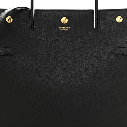 Burberry Grainy Calfskin Medium Title Bag Black 8 of 13