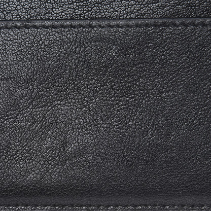 Saint Laurent Calfskin Lip Embroidered Credit Card Case Black 7 of 9
