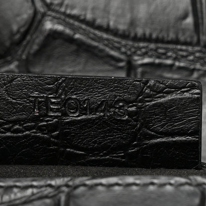 Givenchy Calfskin Crocodile Embossed Medium Pandora Box Crossbody Bag Black 7 of 10