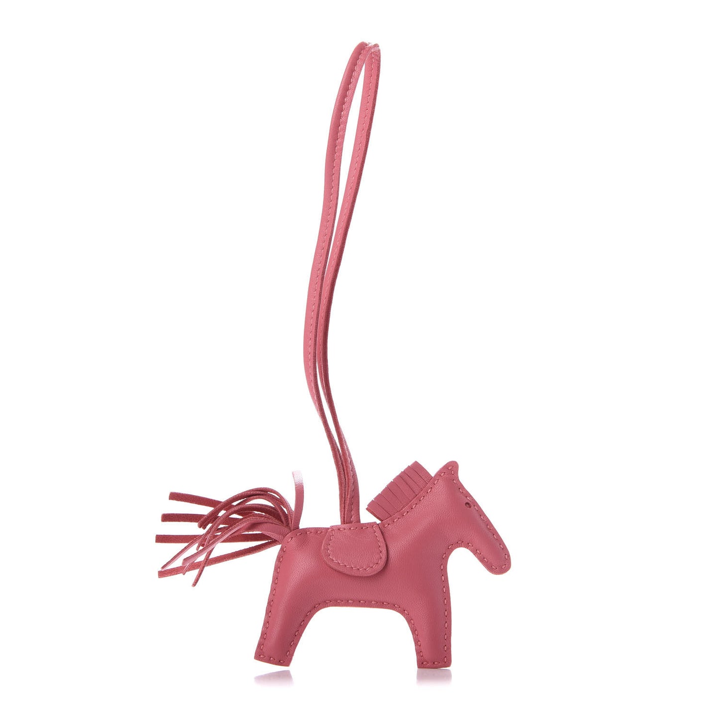 Milo Lambskin Grigri Rodeo Horse Bag Charm PM Rose Azalee