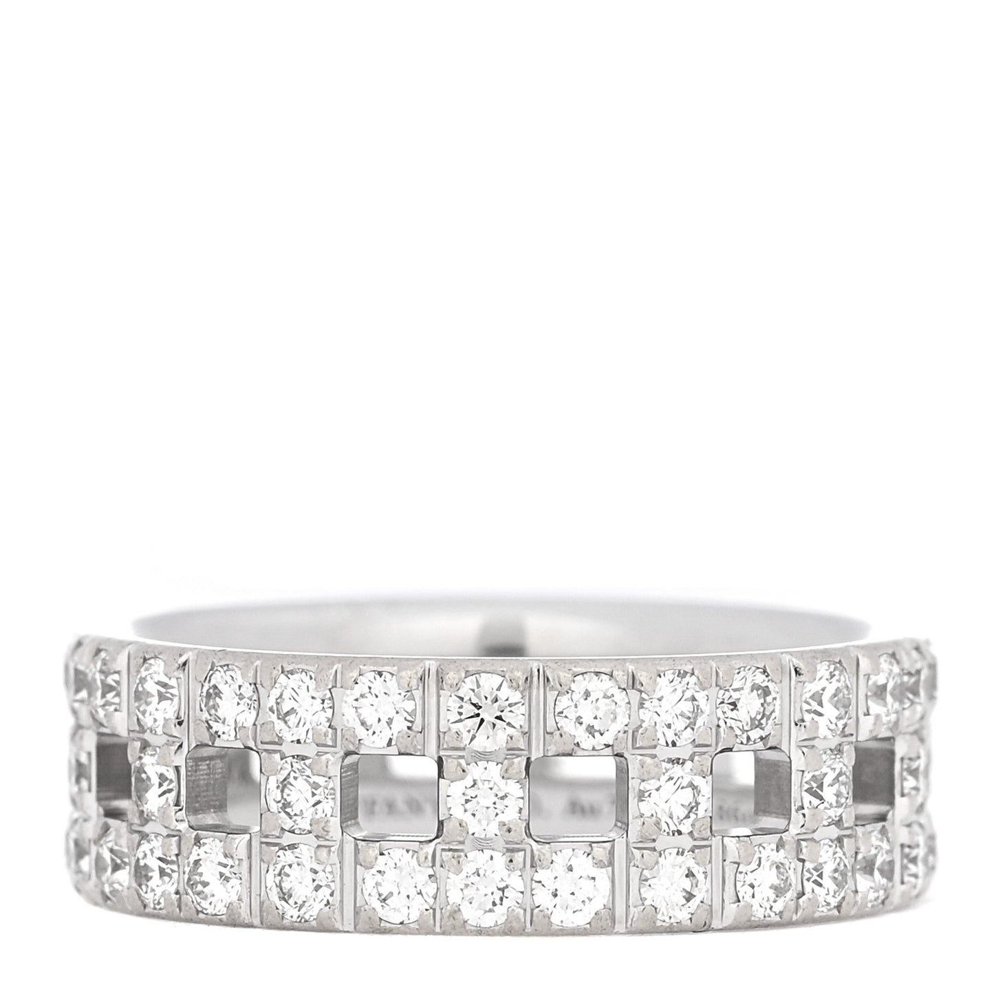 18K White Gold Diamond T True Wide Ring 46 3.75
