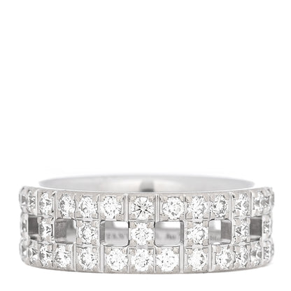 Tiffany 18K White Gold Diamond T True Wide Ring 46 3.75 1 of 4
