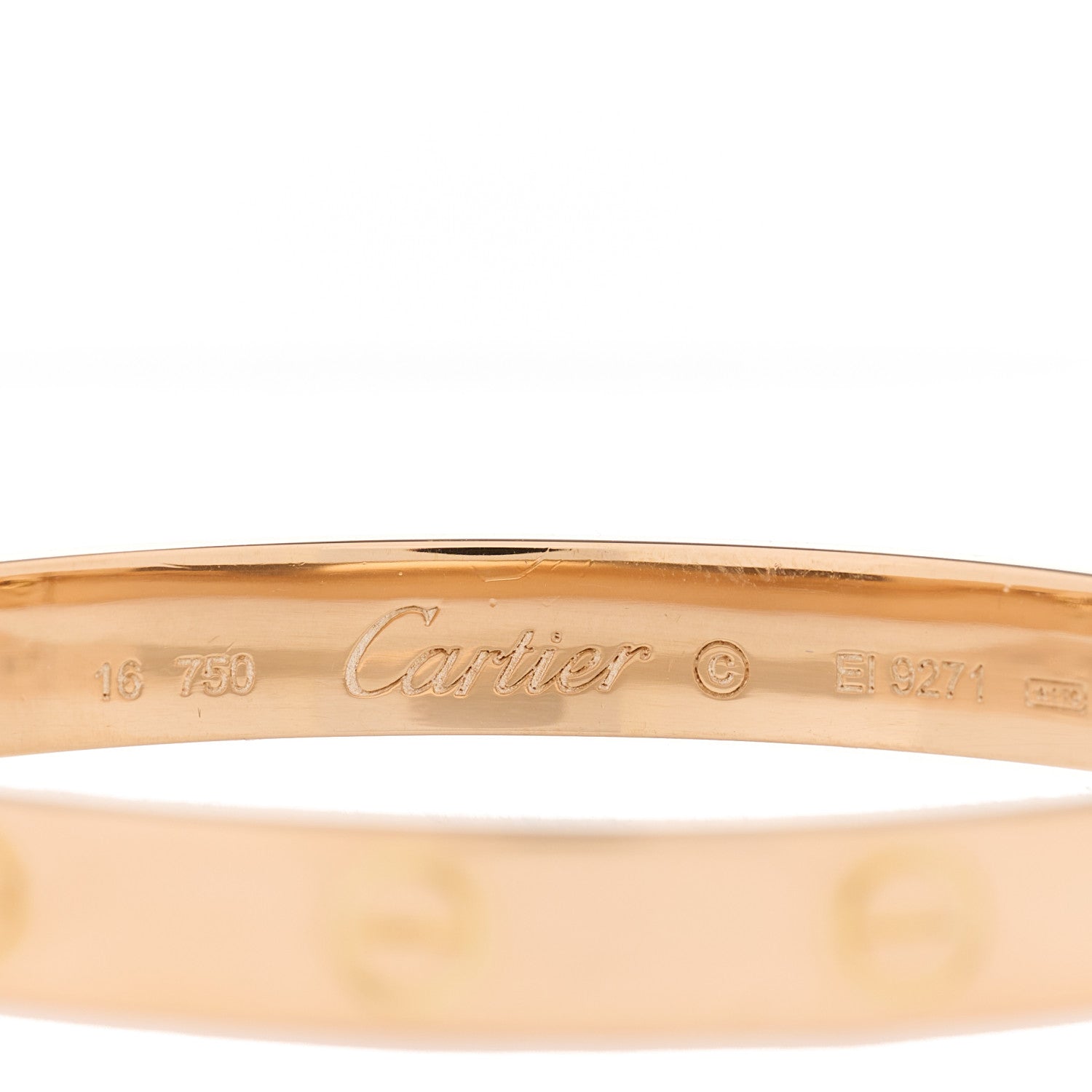 Cartier 18K Pink Gold LOVE Bracelet 16 3 of 3
