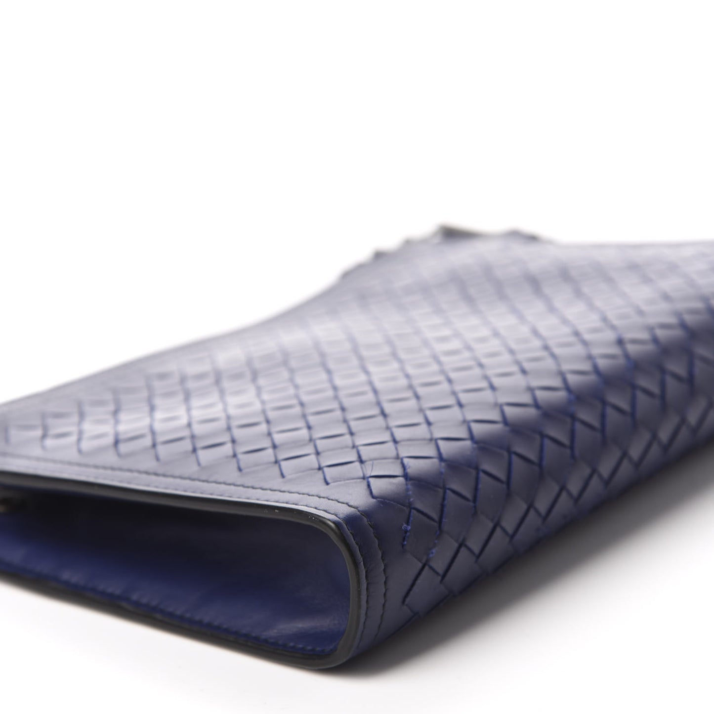 Nappa Intrecciato Wristlet Zip Wallet Atlantic
