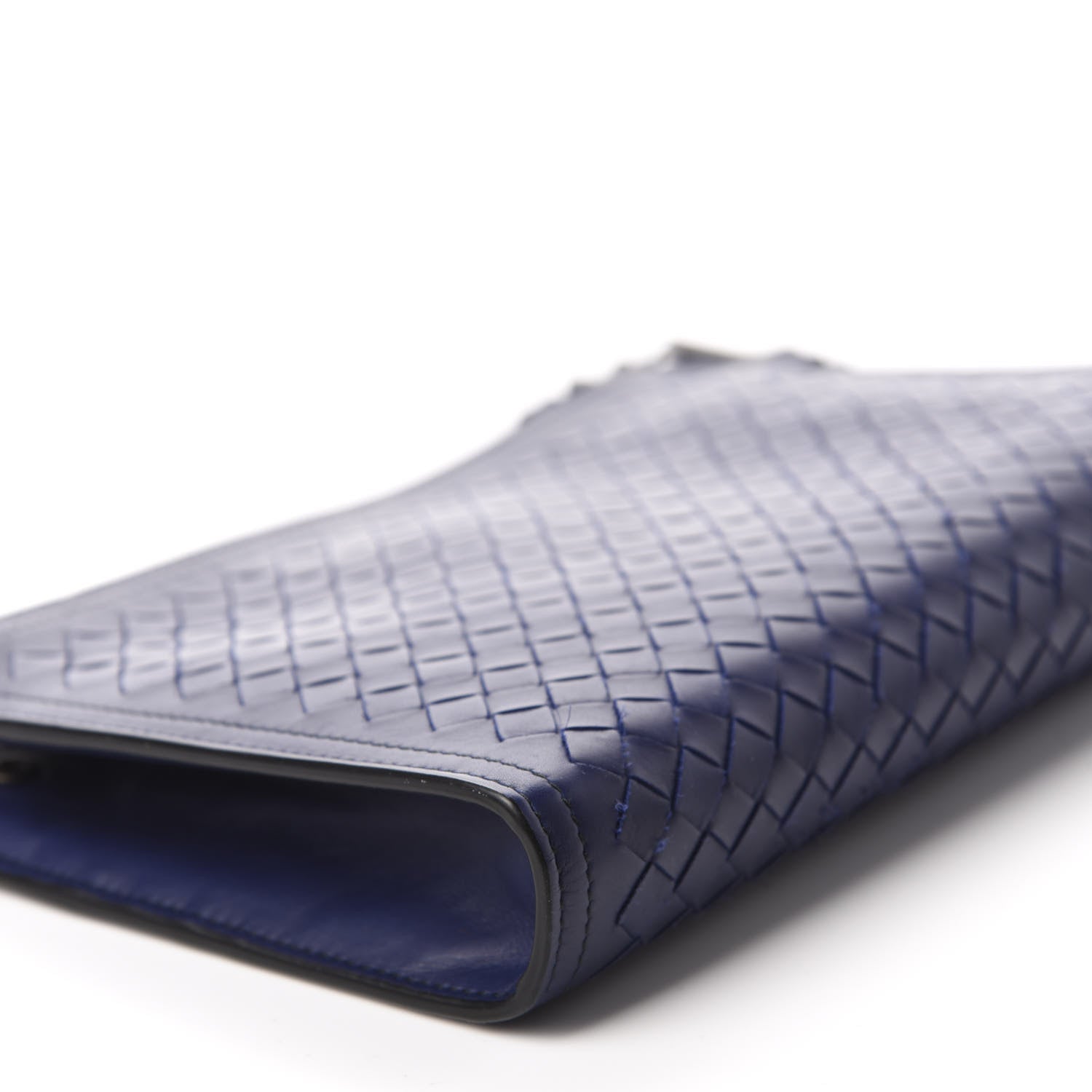 Bottega Veneta Nappa Intrecciato Wristlet Zip Wallet Atlantic 6 of 8
