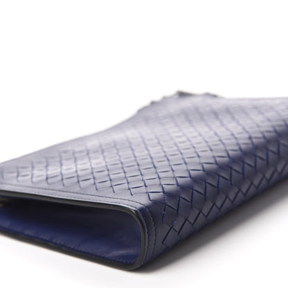 Bottega Veneta Nappa Intrecciato Wristlet Zip Wallet Atlantic 6 of 8