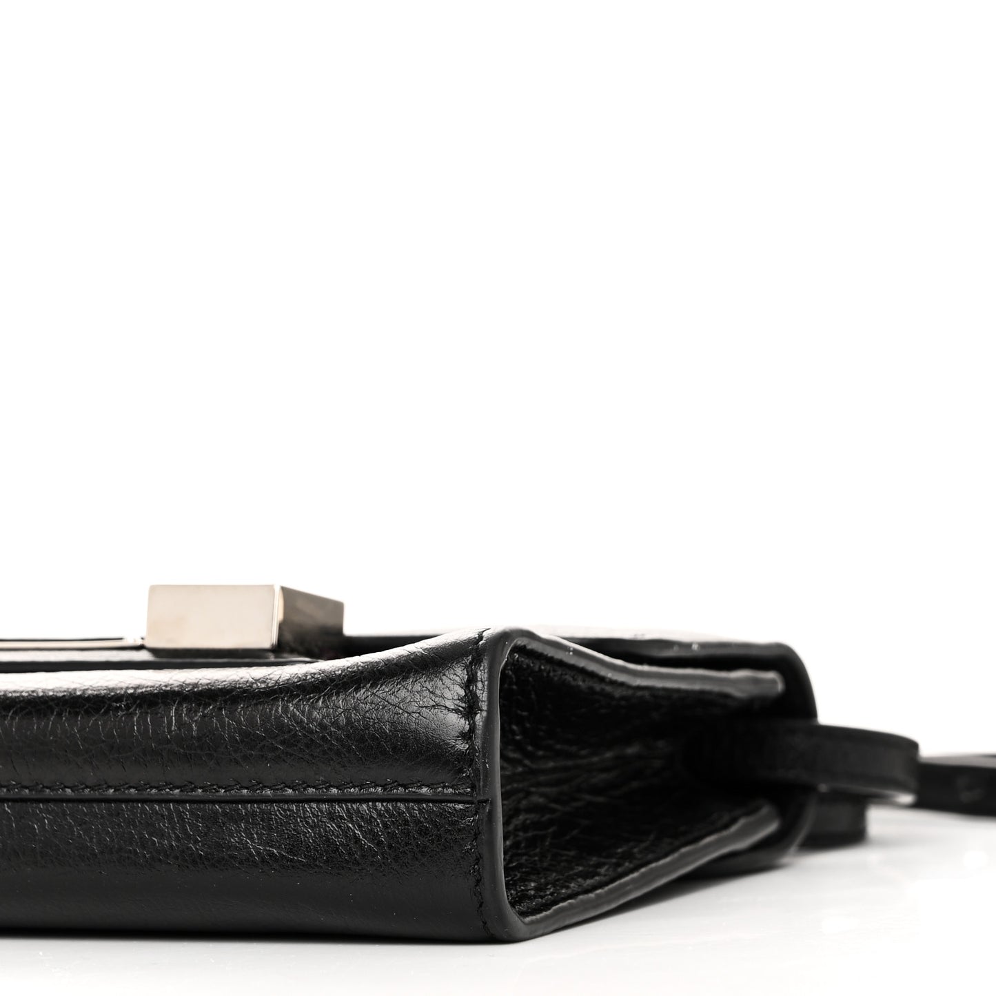 Calfskin PS11 Wallet With Strap Black