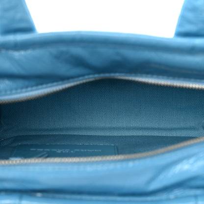 Marc Jacobs Shiny Crinkled Calfskin The Tote Bag Air Blue 4 of 9