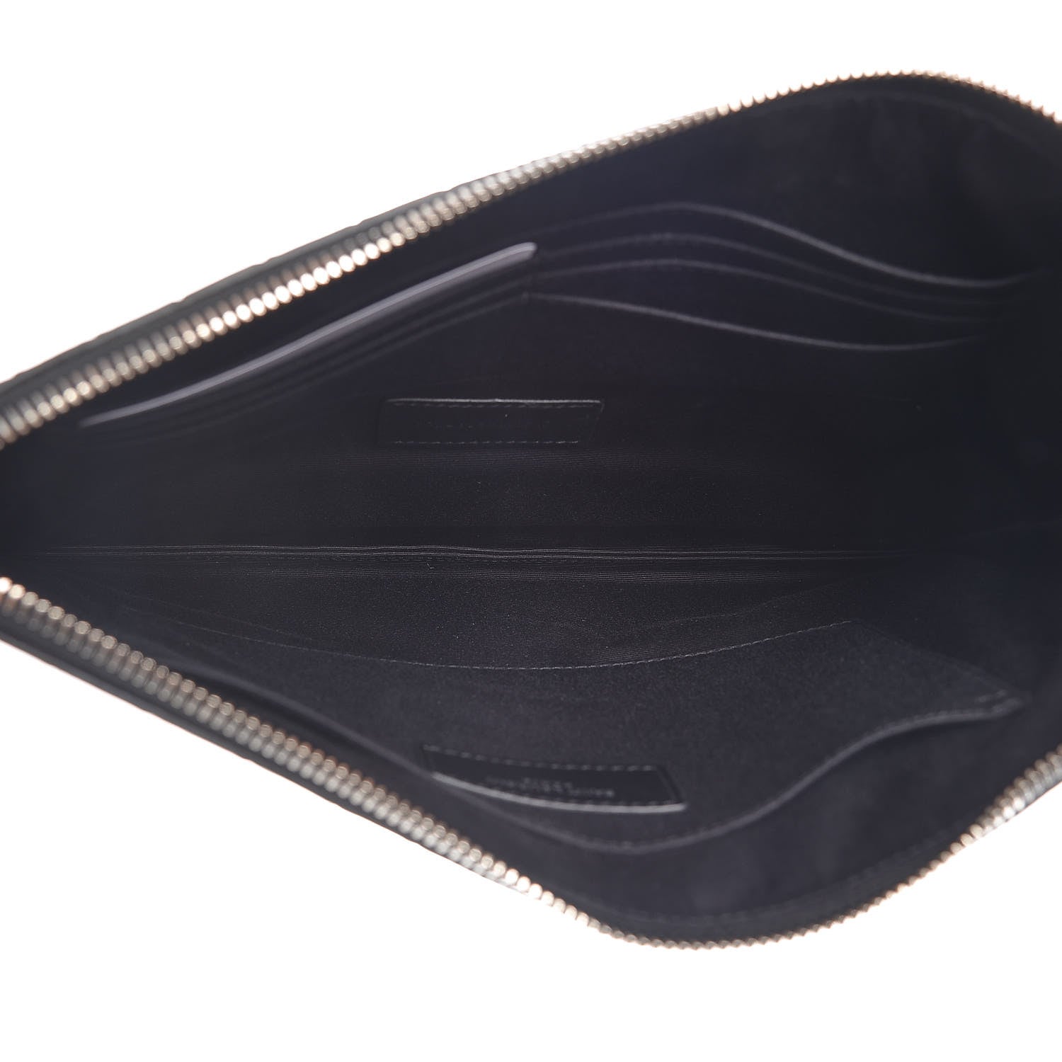 Saint Laurent Calfskin Crocodile Embossed Document Holder Black 5 of 8