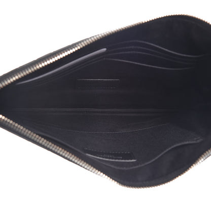 Saint Laurent Calfskin Crocodile Embossed Document Holder Black 5 of 8