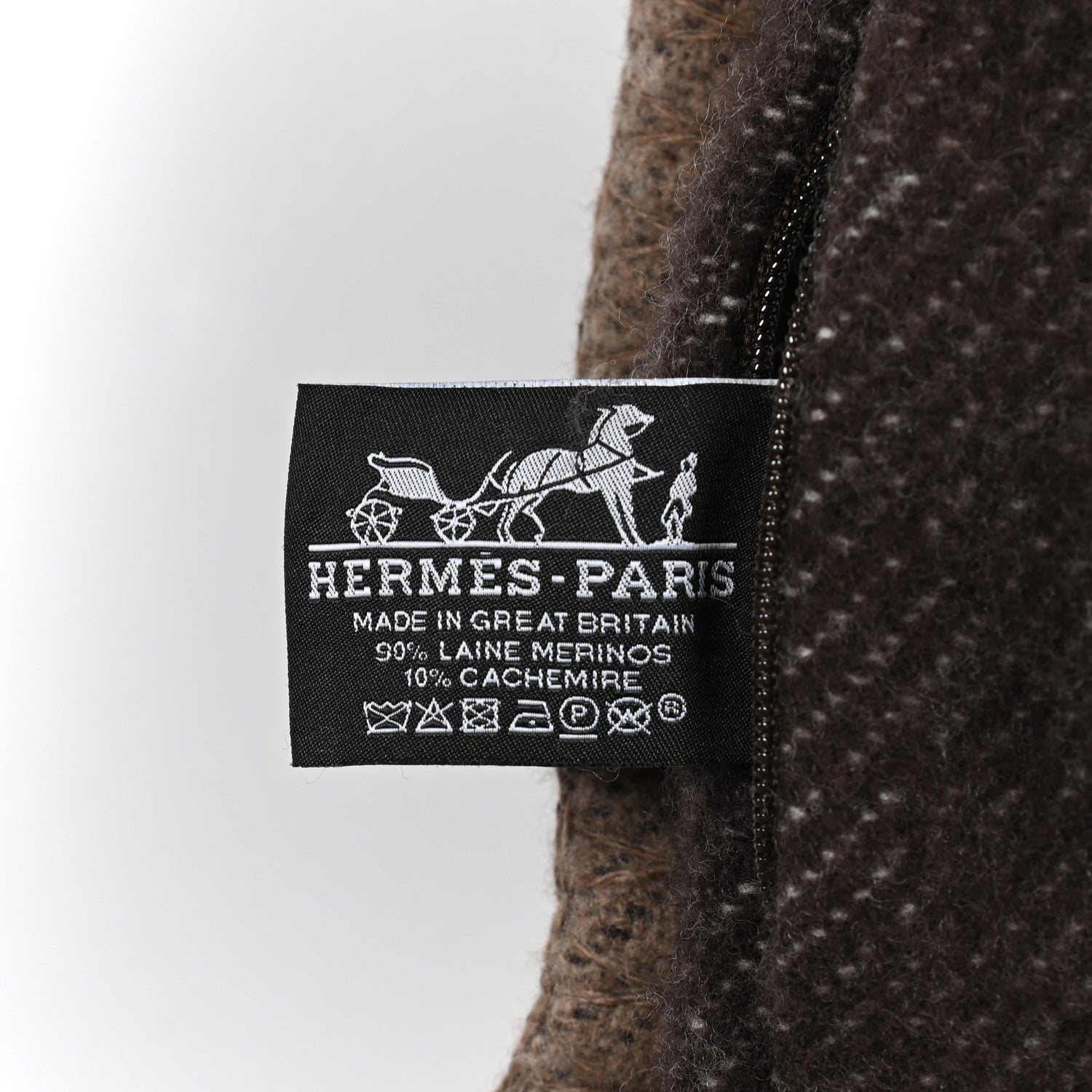 Hermes Wool Cashmere Brandebourgs Pillow Ecorce 3 of 3