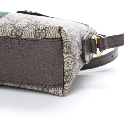 Gucci GG Supreme Monogram Textured Dollar Calfskin Web Small Ophidia Dome Shoulder Bag Beige Ebony New Acero 9 of 9