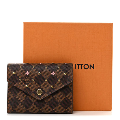 Louis Vuitton Damier Ebene Studded Victorine Wallet 7 of 7