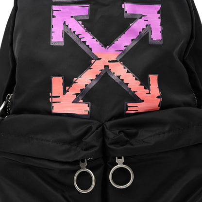 Off-White Canvas Logo Backpack Black Fuchsia 8 of 10