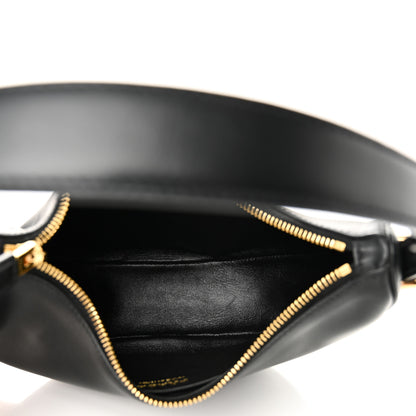 Prada Soft Calfskin Arque Shoulder Bag Black 4 of 8