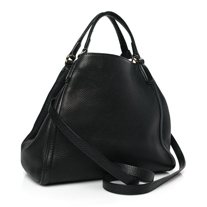 Gucci Pebbled Calfskin Small Soho Shoulder Bag Black 3 of 13