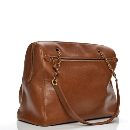 Chanel Caviar Large CC Shoulder Bag Light Brown 4 of 11