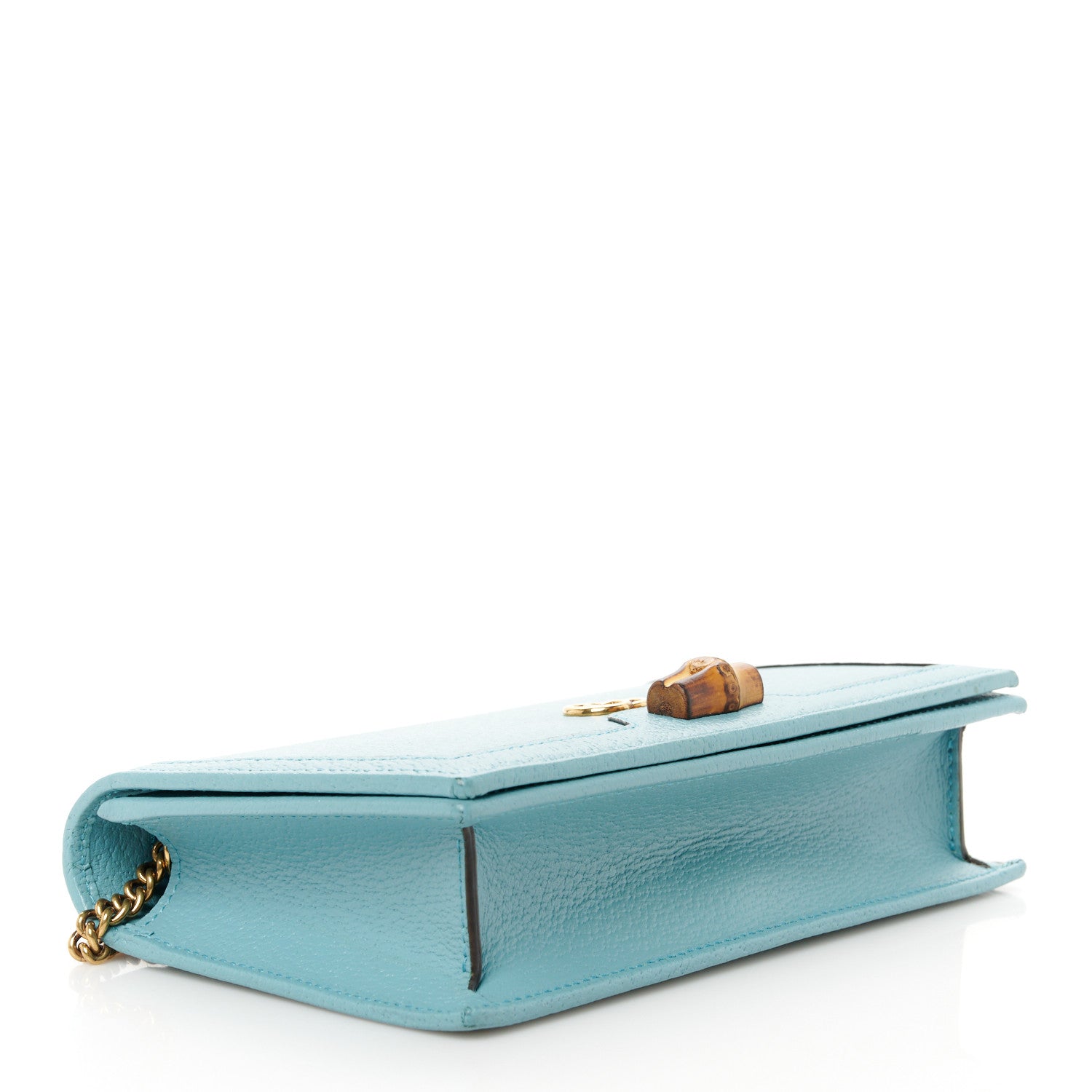 Gucci Textured Dollar Calfskin Mini Diana Chain Bag Dusty Azure 4 of 10