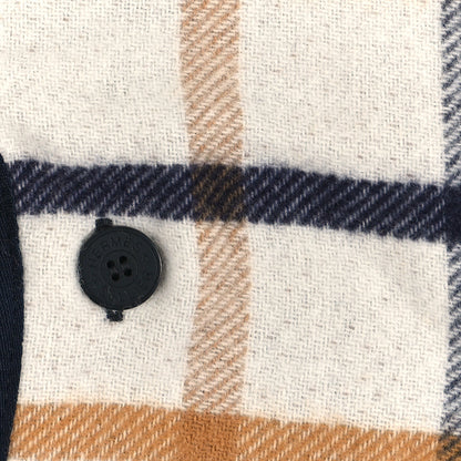 Hermes Wool Cashmere Sikkim Calfskin Reversible Camail Poncho Navy Camail 5 of 5