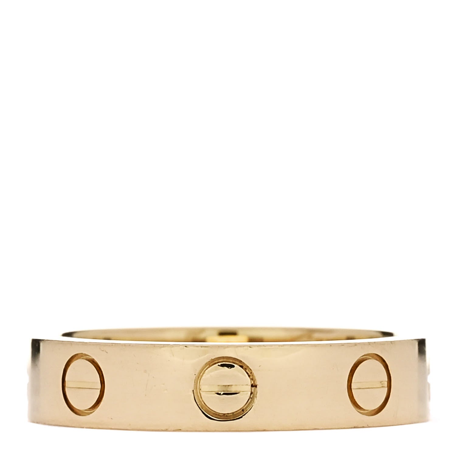 Cartier 18K Yellow Gold Diamond 4mm LOVE Wedding Band Ring 50 5.25 3 of 5