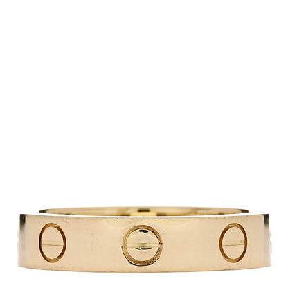 Cartier 18K Yellow Gold Diamond 4mm LOVE Wedding Band Ring 50 5.25 3 of 5