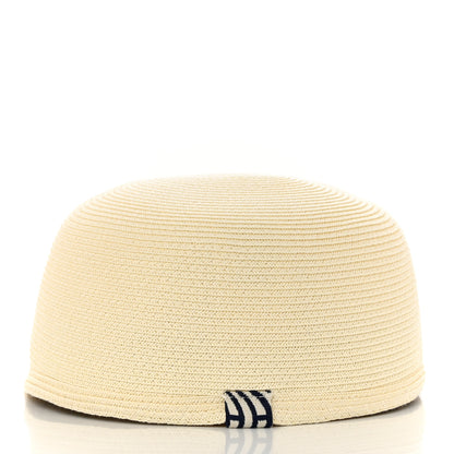 Hermes Emma Cap 56 Naturel Ecru Marine 6 of 10