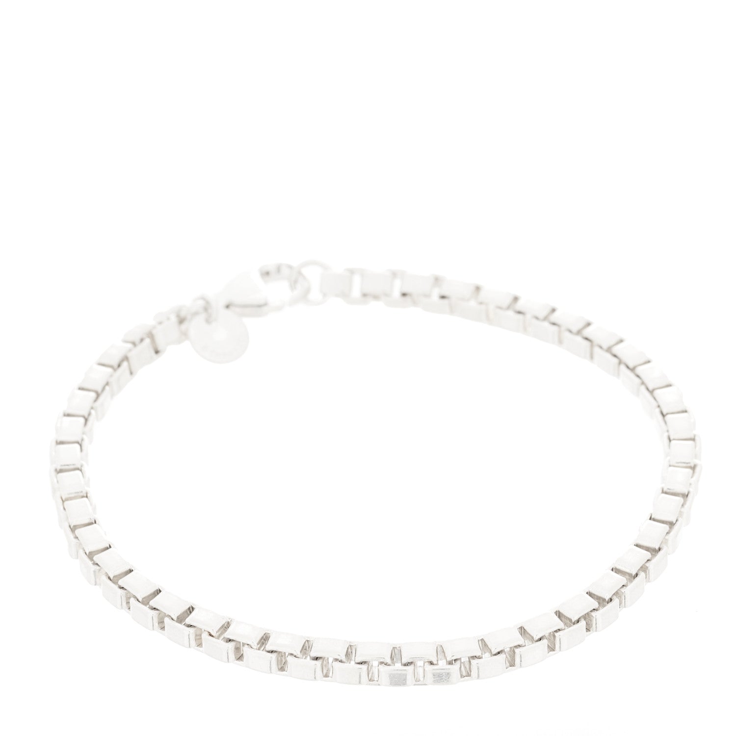 Tiffany Sterling Silver 4mm Venetian Link Bracelet 1 of 3