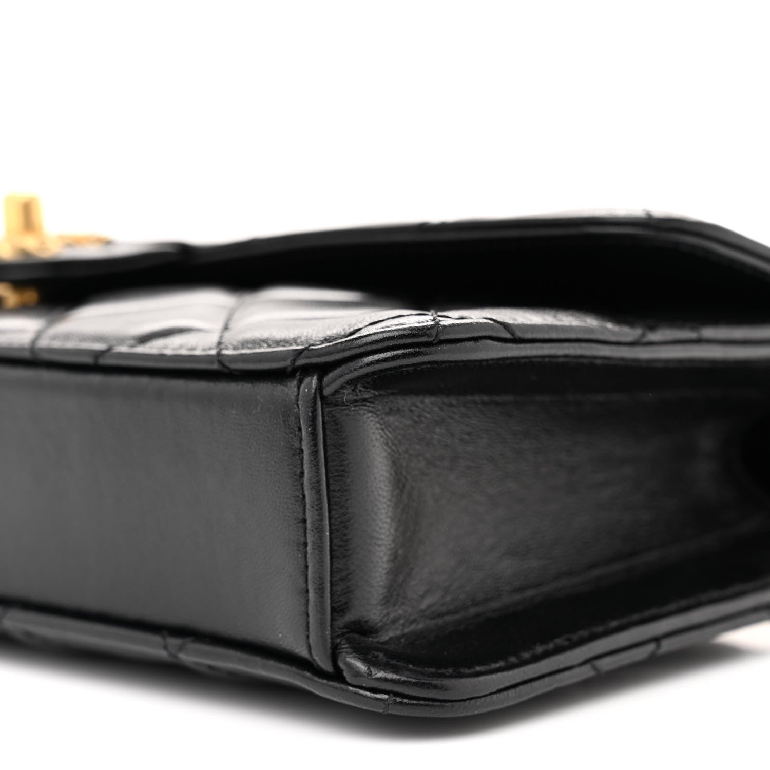 Chanel Shiny Lambskin Quilted Flap Clutch Bag Black 10 of 10