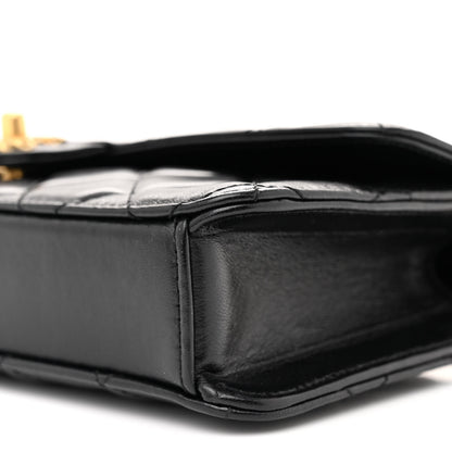 Chanel Shiny Lambskin Quilted Flap Clutch Bag Black 10 of 10