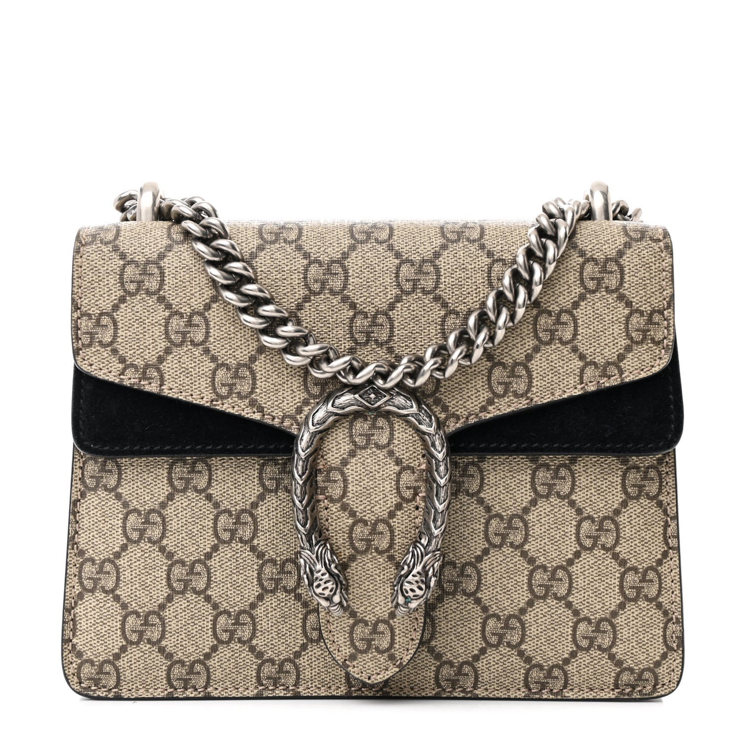 GG Supreme Monogram Mini Dionysus Shoulder Bag Black