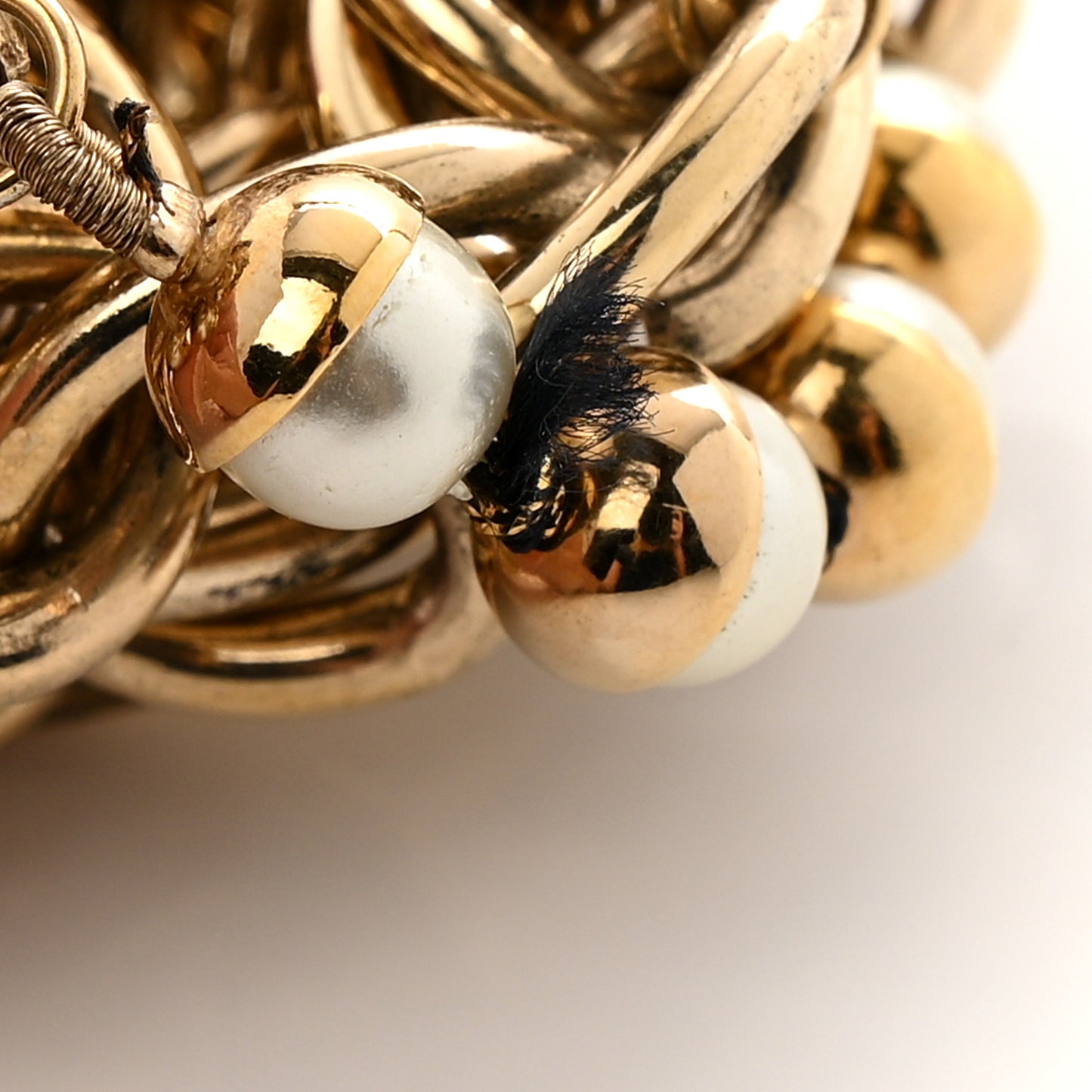 Metal Pearl Multi Strand Bracelet