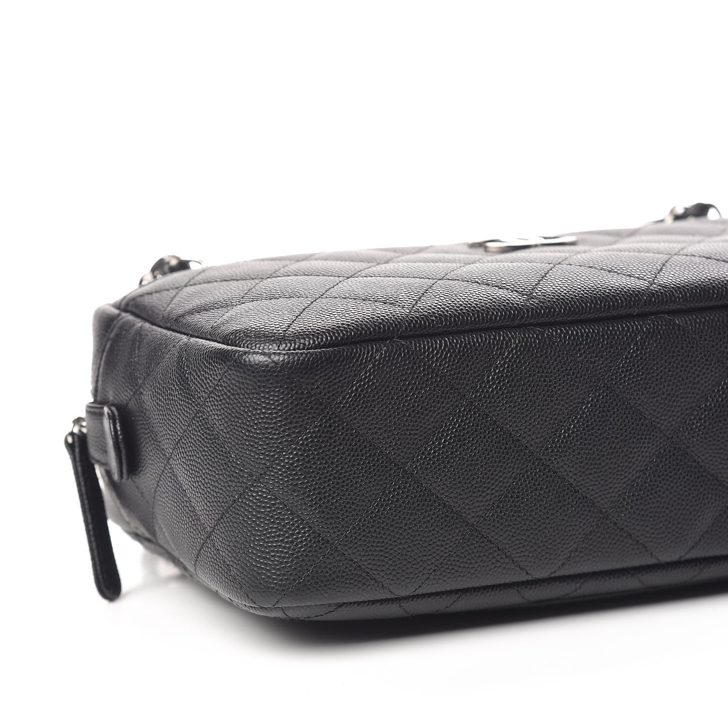 Caviar Quilted Camera Case Black