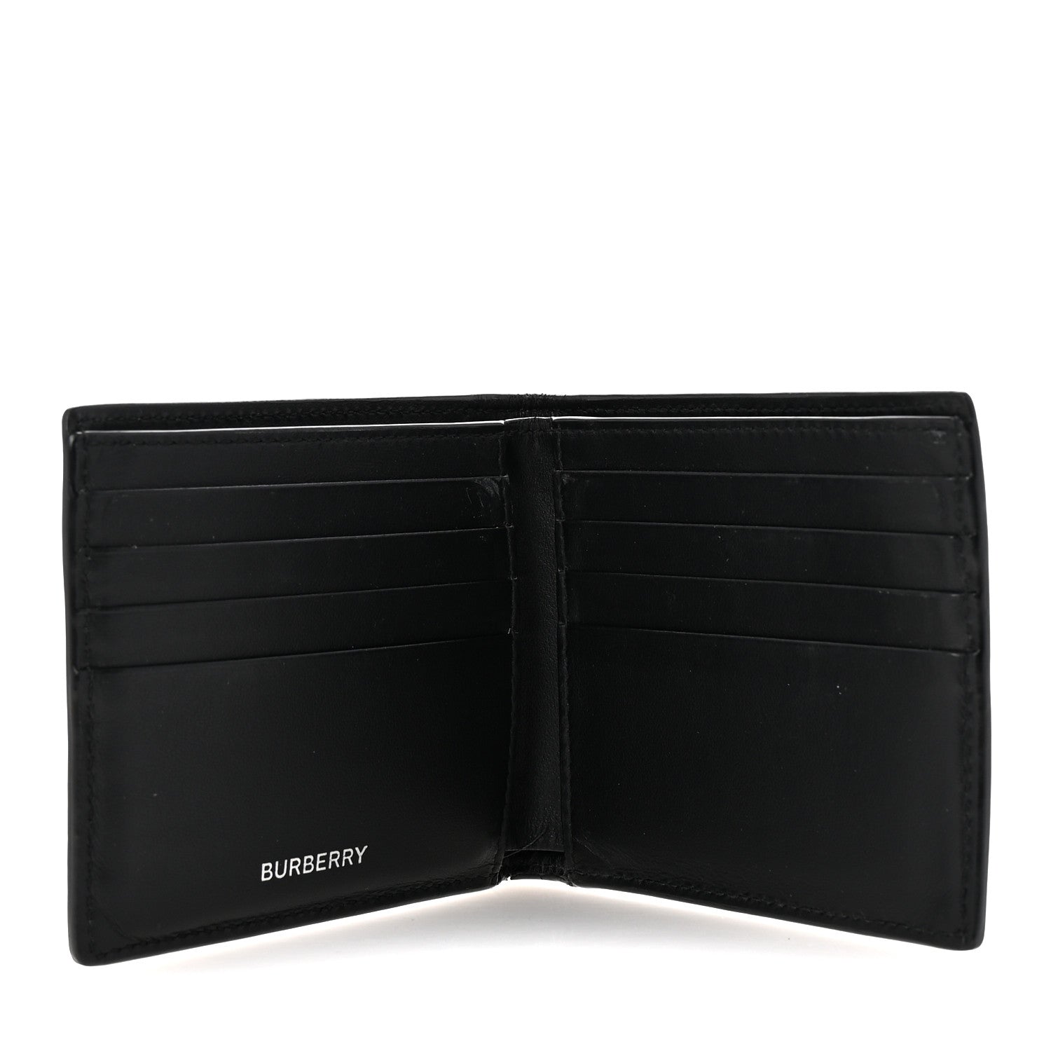 Burberry Grained Calfskin Embossed Logo Bi-Fold Wallet Black 5 of 6