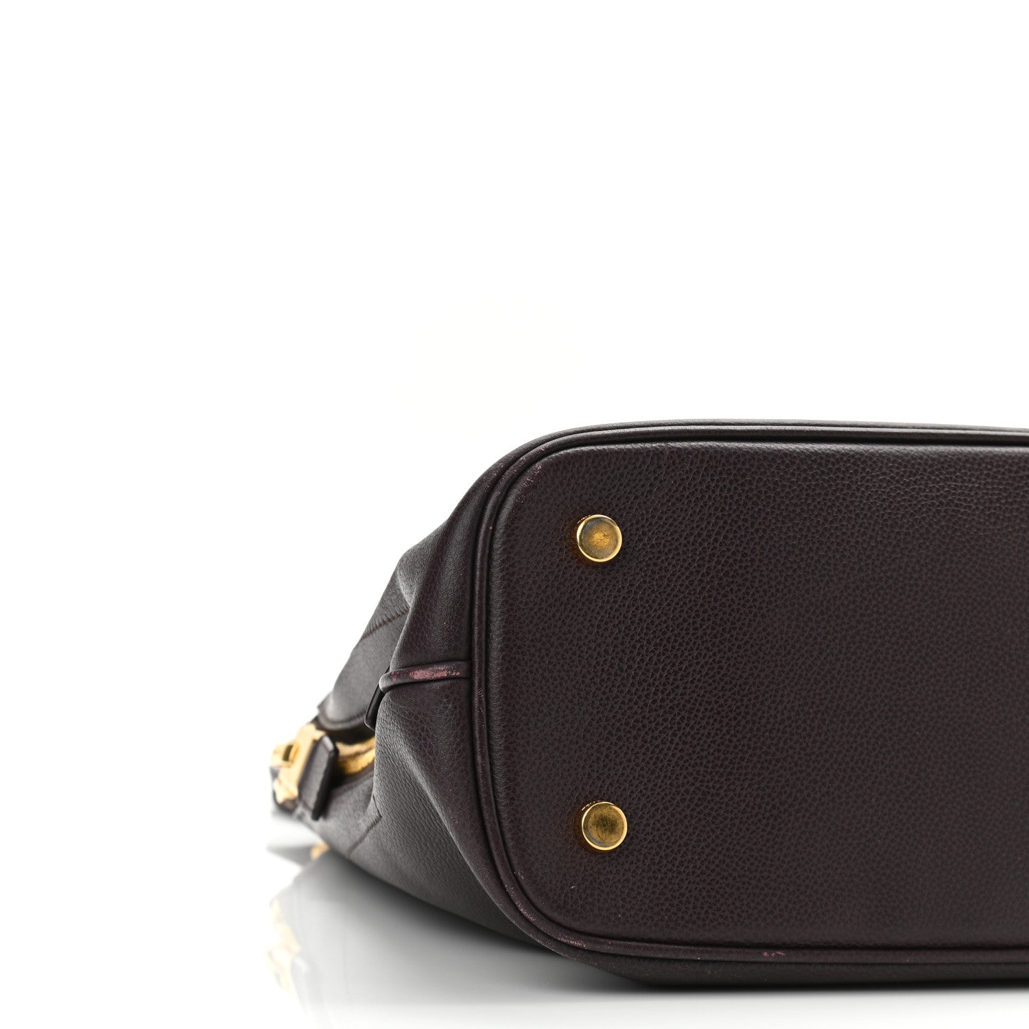 Tom Ford Pebbled Calfskin Medium Jennifer Zip Tote Wine 8 of 13