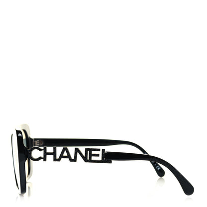 Chanel Acetate Strass Square Sunglasses 5422-B Black 4 of 8