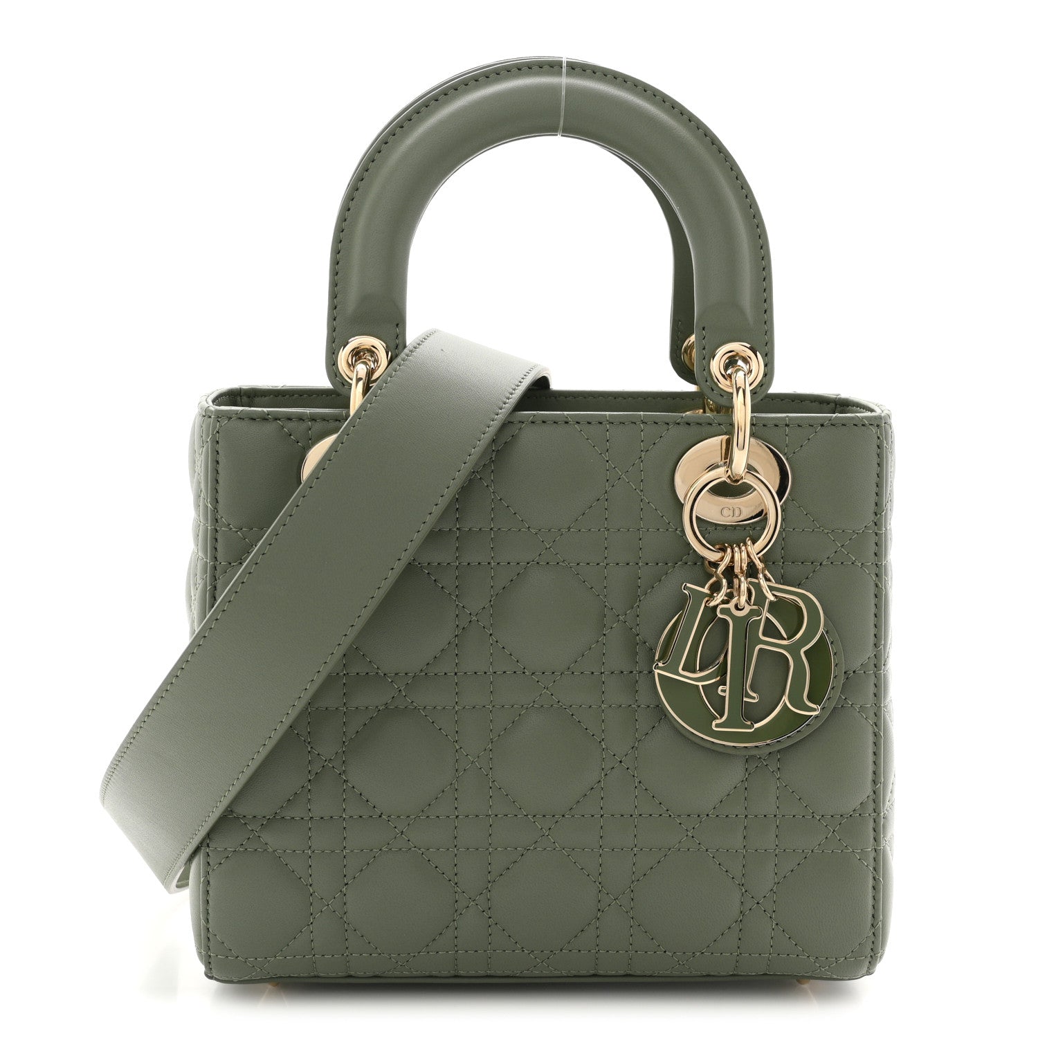Christian Dior Lambskin Cannage Small My ABCDior Lady Dior Peyote