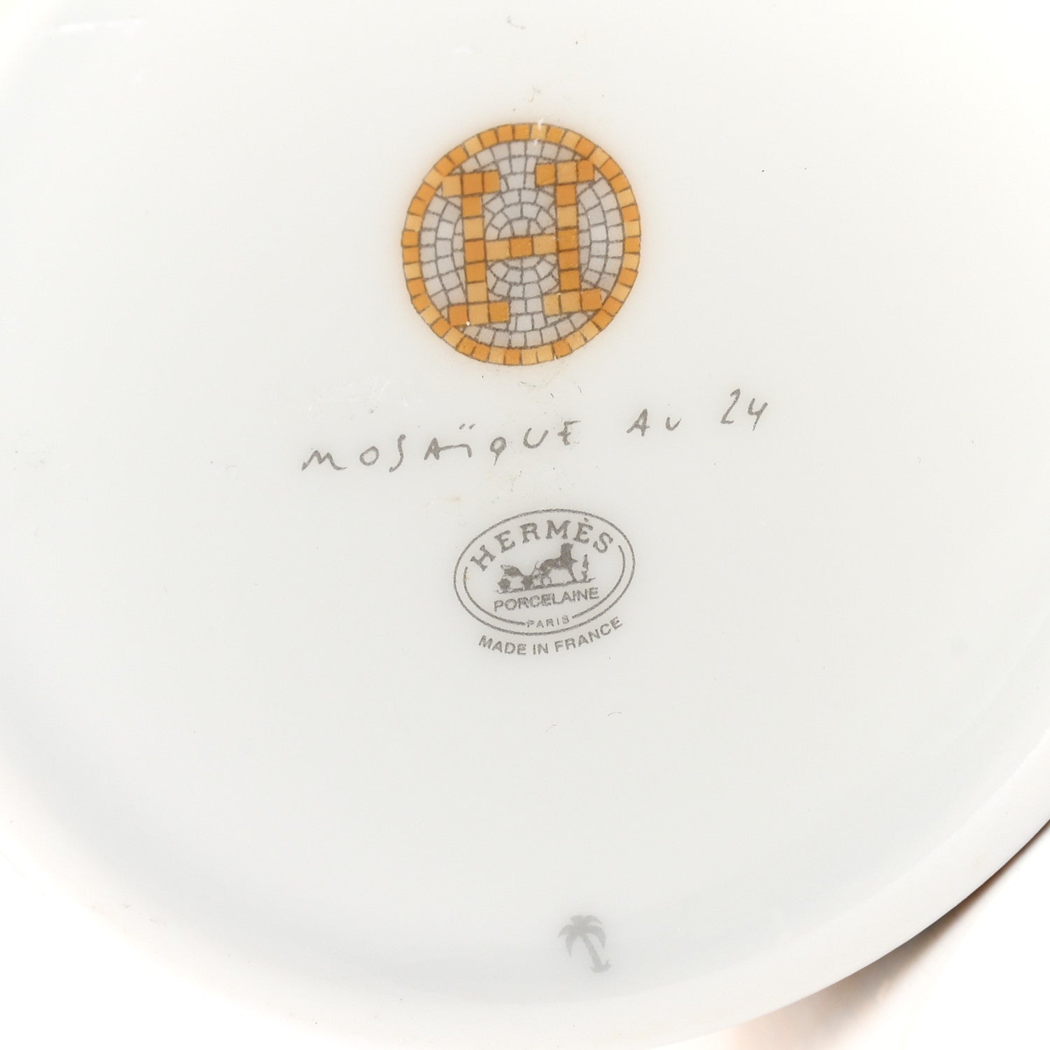 Hermes Porcelain Mosaique Au 24 Gold Tea Cup 6 of 7