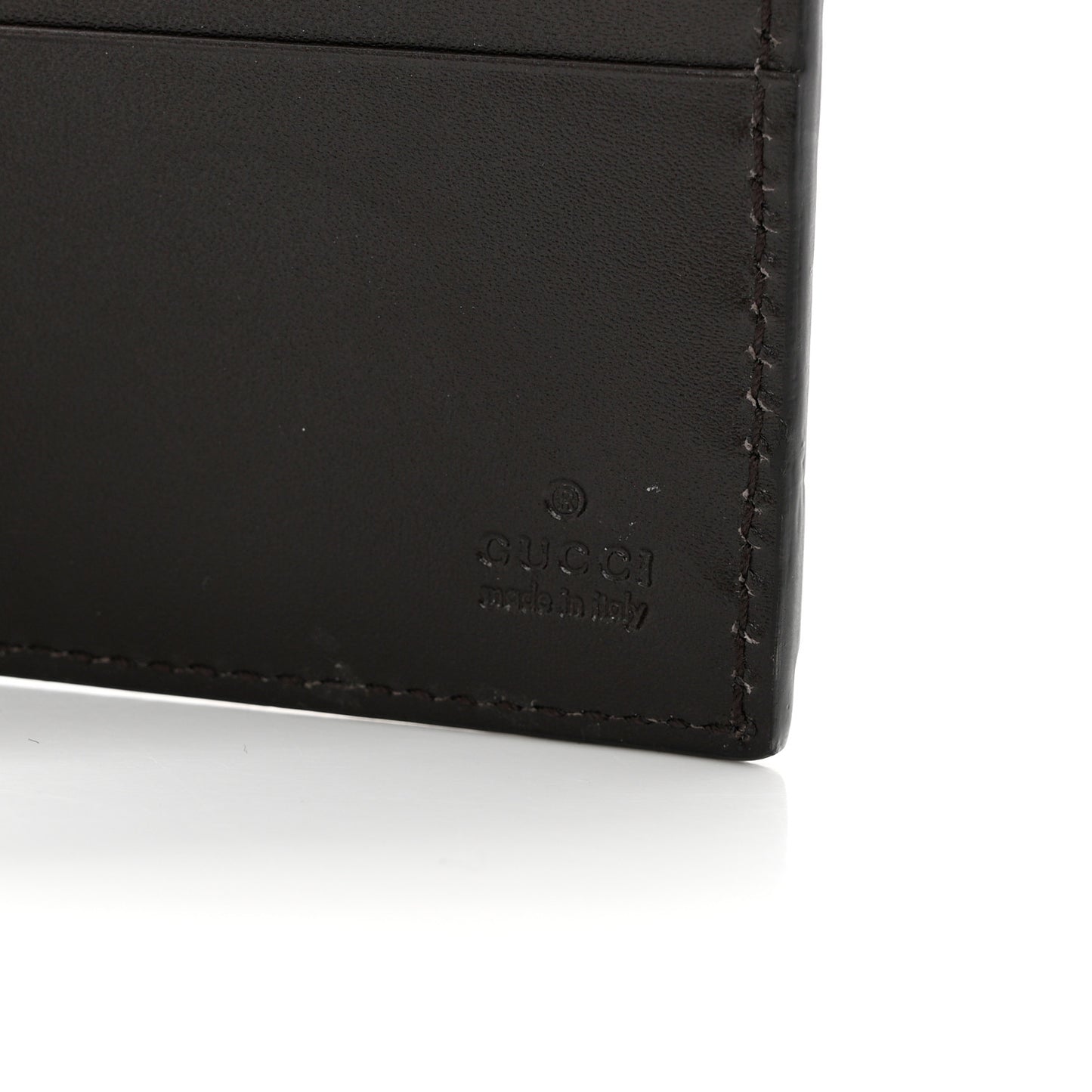 Guccissima Bi-Fold Wallet Chocolate