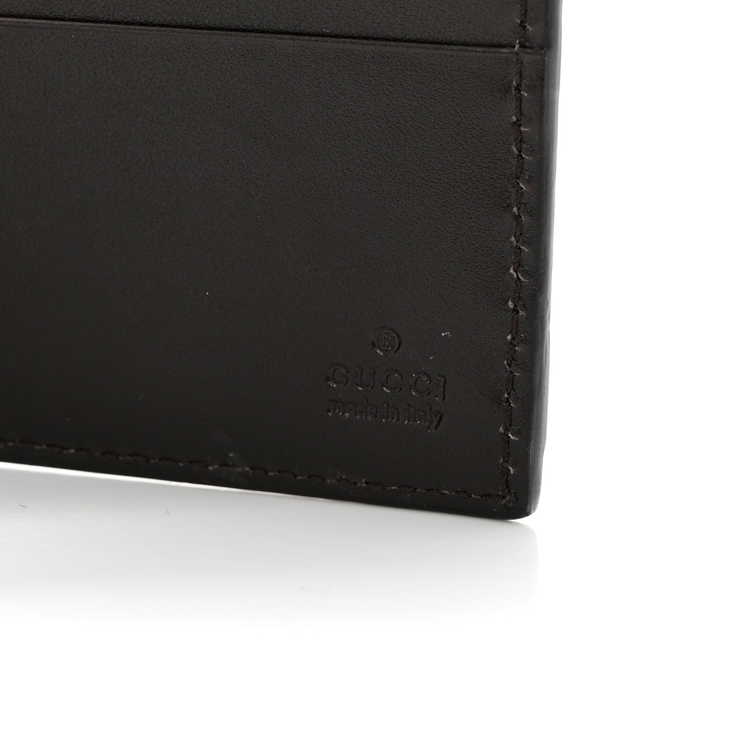 Gucci Guccissima Bi-Fold Wallet Chocolate 6 of 8