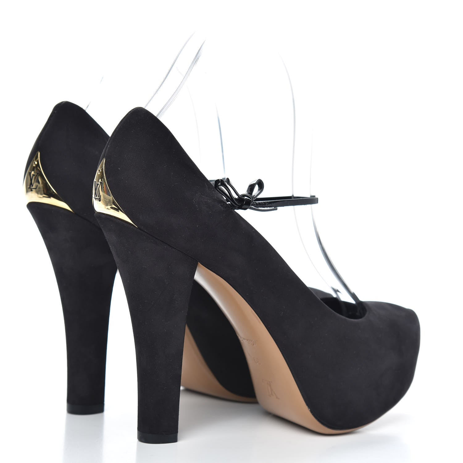 Louis Vuitton Suede Varennes Pumps 39.5 Black 4 of 8