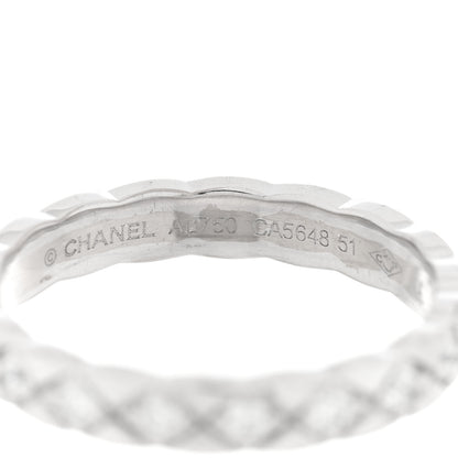 Chanel 18K White Gold Diamond Mini Coco Crush Ring 51 5.75 4 of 4
