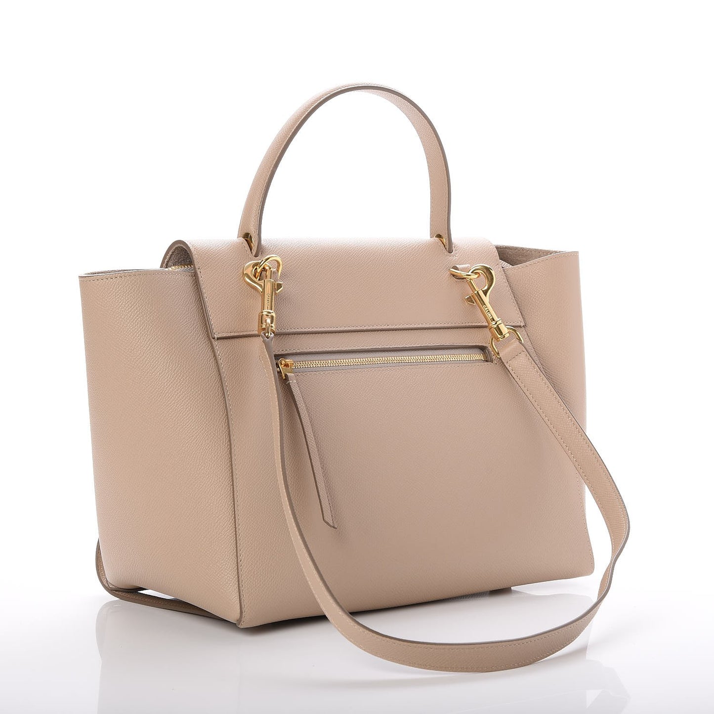 Grained Calfskin Mini Belt Bag Light Taupe
