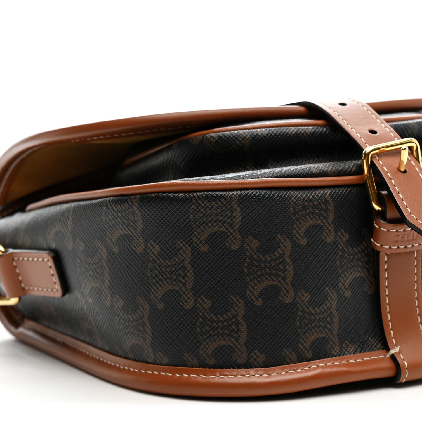 Triomphe Canvas Medium Folco Bag Tan